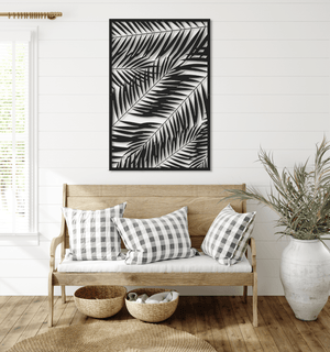 ・"Palm Leafs"・Premium Metal Wall Art - Limited Edition - ArtDesigna Glass Printing Wall Art