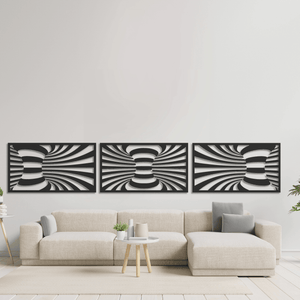 ・"Spiral Trio"・Premium Metal Wall Art - Limited Edition - ArtDesigna Glass Printing Wall Art