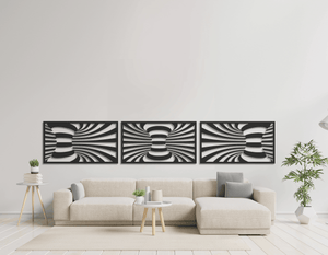 ・"Spiral Trio"・Premium Metal Wall Art - Limited Edition - ArtDesigna Glass Printing Wall Art