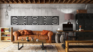 ・"Spiral Trio"・Premium Metal Wall Art - Limited Edition - ArtDesigna Glass Printing Wall Art