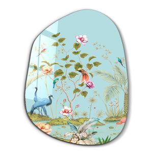 Tropikal Cennet – Amorf Cam Duvar Tablosu