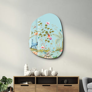 Tropikal Cennet – Amorf Cam Duvar Tablosu