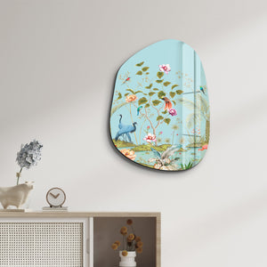 Tropikal Cennet – Amorf Cam Duvar Tablosu