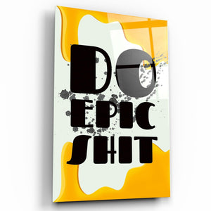 Do Epic X Yellow | Designers Collection Glass Wall Art - Artdesigna