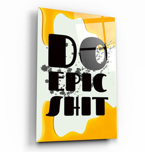 Do Epic X Yellow | Designers Collection Glass Wall Art - Artdesigna