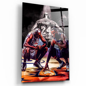 ・"Kobe - MJ - LeBron James"・Designer's Collection Glass Wall Art - ArtDesigna Glass Printing Wall Art