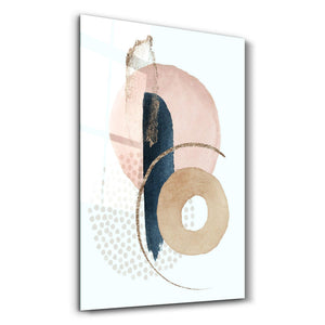 Pastel Tones Abstract 2 | Glass Wall Art - Artdesigna