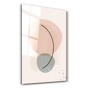 Abstract Shapes and Line V1 | Glass Wall Art - Artdesigna
