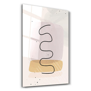 Abstract Shapes and Line V3 | Glass Wall Art - Artdesigna