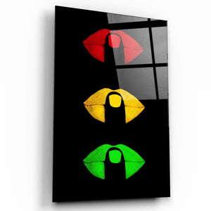 Shush In Colors | Glass Wall Art - Artdesigna