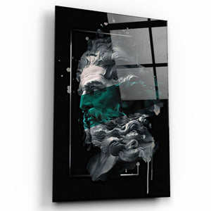 Abstract Green Poseidon | Glass Wall Art - Artdesigna