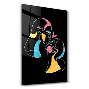 Modern Line Abstract V6 | Glass Wall Art - Artdesigna