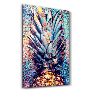 Pineapple V2 | Glass Wall Art - Artdesigna