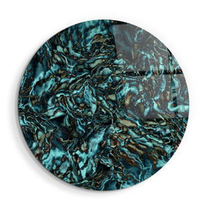 ・"Dark Sea"・Rounded Glass Wall Art - ArtDesigna Glass Printing Wall Art