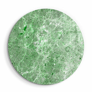 ・"Marble Stone - Green"・Rounded Glass Wall Art - ArtDesigna Glass Printing Wall Art