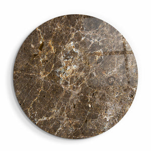 ・"Marble Stone - Soil"・Rounded Glass Wall Art - ArtDesigna Glass Printing Wall Art