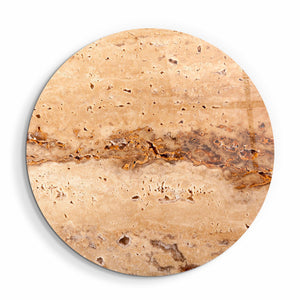 ・"Travertine Stone - Original"・Rounded Glass Wall Art - ArtDesigna Glass Printing Wall Art