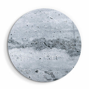 ・"Travertine Stone - Light Gray"・Rounded Glass Wall Art - ArtDesigna Glass Printing Wall Art