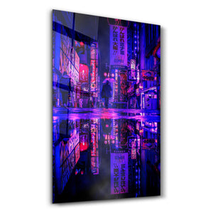A Night From Osaka | Glass Wall Art - Artdesigna