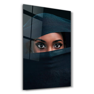 Eyes Under Cover | Designer's Collection Glass Wall Art - Artdesigna