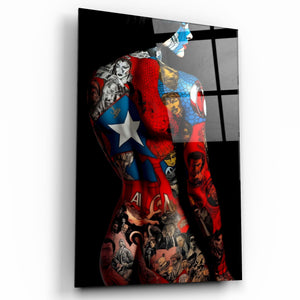 Tattooed Body 1 | Designers Collection Glass Wall Art - Artdesigna
