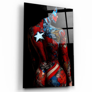 Tattooed Body 2 | Designers Collection Glass Wall Art - Artdesigna
