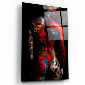 Tattooed Body 3 | Designers Collection Glass Wall Art - Artdesigna
