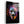 Salvador Mask with Neon Smokes | Designers Collection Glass Wall Art - Artdesigna