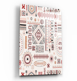 Scandinavian Egyptian Mix - Powder Beige | Zodiac Glass Wall Art - Artdesigna