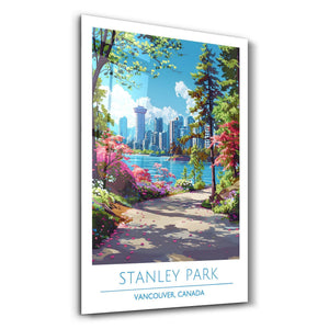 Stanley Park-Vancouver Canada-Travel Posters | Glass Wall Art - Artdesigna