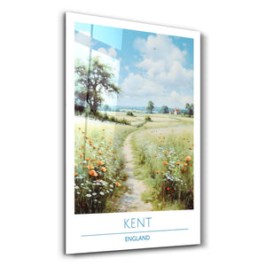Kent England-Travel Posters | Glass Wall Art - Artdesigna