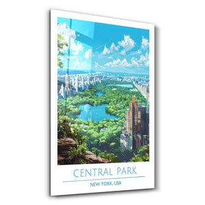 Central Park 3-New York USA-Travel Posters | Glass Wall Art - Artdesigna