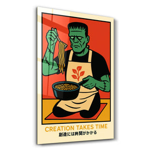 Yaratım Zaman Alır - Cam Duvar Tablosu