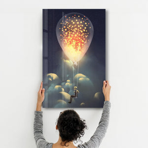 The Happiness Of The Swing | Glass Wall Art - Artdesigna