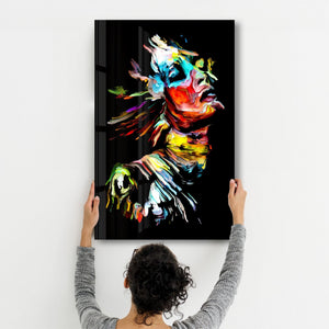 AbstractMan V2 | Glass Wall Art - Artdesigna