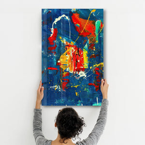 Oil Painting - Abstract | Designer's Collection Glass Wall Art - Artdesigna