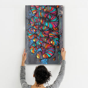 Eyes Abstract | Designer's Collection Glass Wall Art - Artdesigna