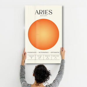 Aries - Aura Collection | Zodiac Glass Wall Art - Artdesigna
