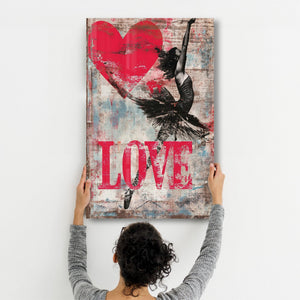Love Banksy Style | Designers Collection Glass Wall Art - Artdesigna
