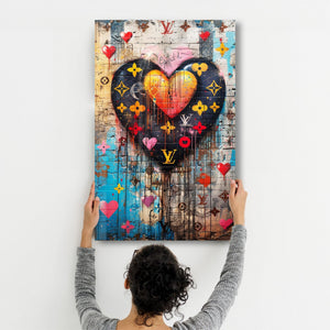 Heart on the Wall | Glass Wall Art - Artdesigna