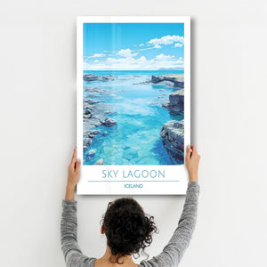 Sky Lagoon Iceland-Travel Posters | Glass Wall Art - Artdesigna