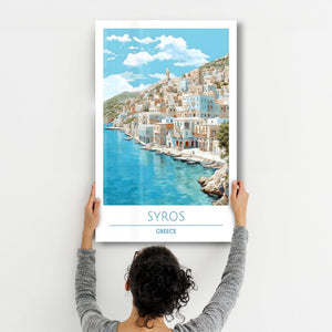 Syros Greece-Travel Posters | Glass Wall Art - Artdesigna