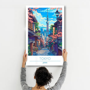 Tokyo Japan-Travel Posters | Glass Wall Art - Artdesigna