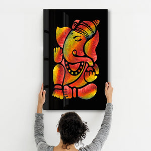 Ganesha | Glass Wall Art - Artdesigna