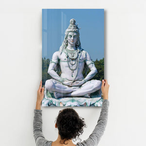 Shiva Sculpture | Glass Wall Art - Artdesigna