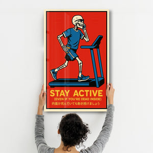 Ölüm Kadar Ciddi Kardiyo - Cam Duvar Tablosu