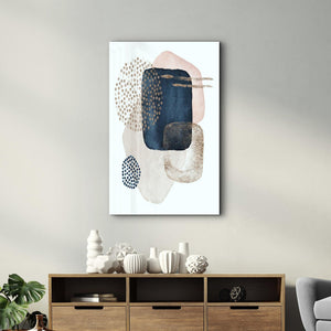 Abstract Shapes V7 | Glass Wall Art - Artdesigna