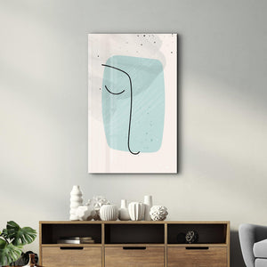 Abstract Shapes and Line V2 | Glass Wall Art - Artdesigna
