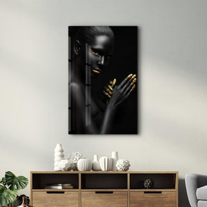 Dipped in Gold | Glass Wall Art - Artdesigna