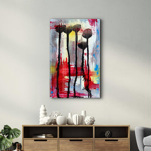 Abstract Flowers | Glass Wall Art - Artdesigna